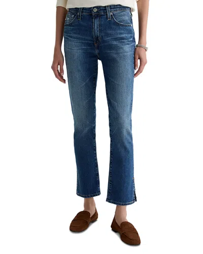 Ag Mari Mid Rise Slim Straight Crop Jeans In 15 Years Prue In Blue