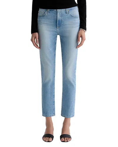 Ag Mari Mid Rise Slim Straight Crop Jeans In Cruiser In Blue