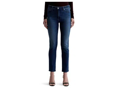 Ag Mari Mid Rise Slim Straight Jean In Epilogue In Blue