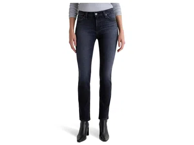 Ag Mari Mid Rise Slim Straight Jean In Glitch In Blue