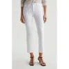 Ag Mari Mid Rise Slim Straight Leg Crop Jeans In Gallery White