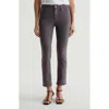 Ag Mari Mid Rise Slim Straight Leg Crop Jeans In Misty Grey
