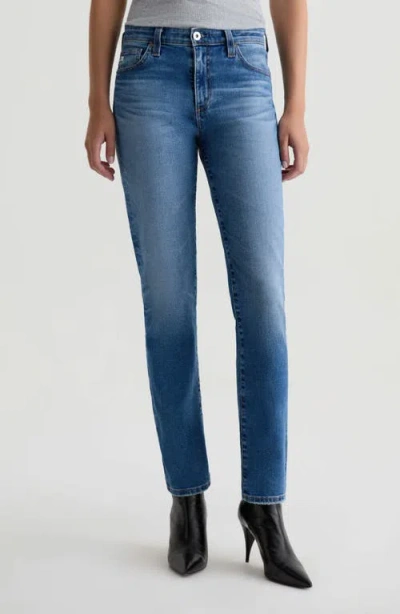 Ag Mari Mid Rise Slim Straight Leg Jeans In Blue