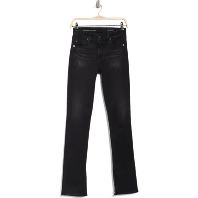 Ag Mari Mid Rise Slim Straight Leg Jeans In Black
