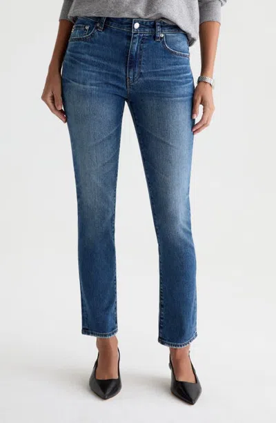 Ag Mari Mid Rise Slim Straight Leg Jeans In Blue