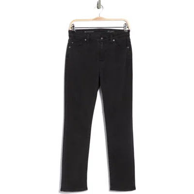 Ag Mari Mid Rise Slim Straight Leg Jeans In Black