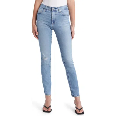 Ag Mari Mid Rise Slim Straight Leg Jeans In Blue