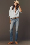 Ag Mari Mid-rise Straight-leg Jeans In Blue