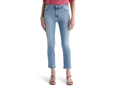 Ag Mari Mid-rise Slim Straight Crop Jeans In Marina Blue