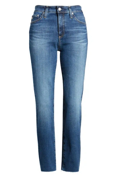 Ag Mari Raw Hem Ankle Slim Straight Leg Jeans In 14 Years Collector