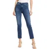 Ag Mari Raw Hem High Waist Crop Straight Leg Jeans In 12 Years Blue Dusk