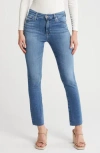 Ag Mari Raw Hem Slim Straight Leg Jeans In Ocean Pearl