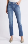 Ag Mari Raw Hem Slim Straight Leg Jeans In 13 Years Reinvention