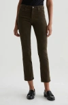 Ag Mari High Rise Slim Straight Jean In Sone Wash In Rich Umber