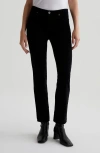 Ag Mari Slim Straight Leg Corduroy Pants In Super Black
