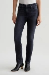 Ag Mari Mid Rise Slim Straight Leg Jeans In 8 Years Black Salt