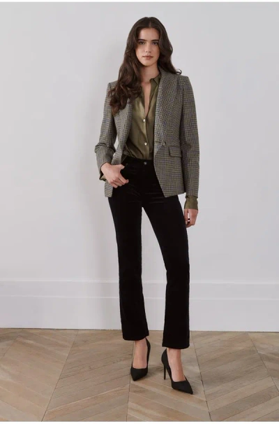 Ag Mari Straight Jean In Super Black Velvet In Gray