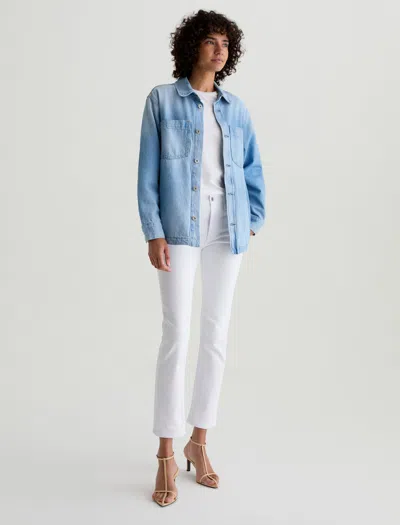 Ag Vita Denim Shirt Jacket In White