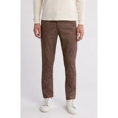 Ag Marshall Flat Front Pants In Civil Herringbone Dusty Auburn