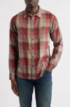 Ag Mason Plaid Button-up Work Shirt In Clay Multi