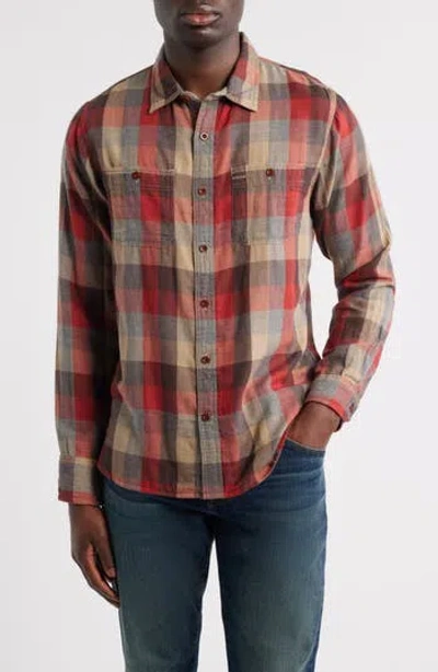 Ag Mason Plaid Button-up Work Shirt In Clay Multi