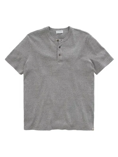 Ag Men's Bryce Cotton-blend Short-sleeve Henley In Gray