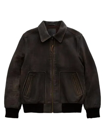 Ag Men's Charles Leather Adventure Jacket In Black