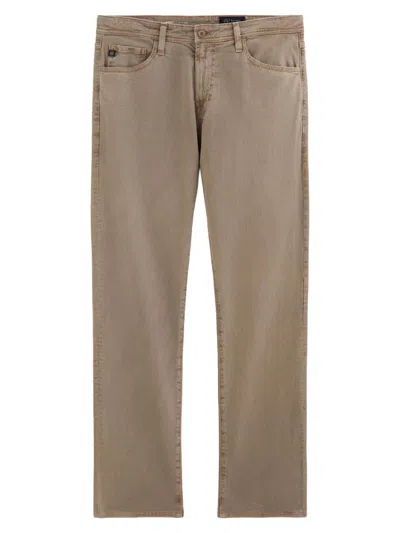 Ag Men's Everett Linen-blend Pants In Brown
