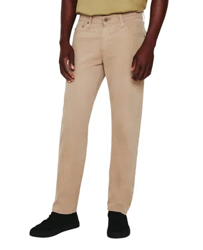 Ag Men's Slim Straight Leg Pants In Silk Bamboo In Brown