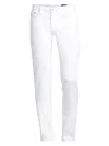 Ag Everett Stretch Sateen Slim Straight Pants In White