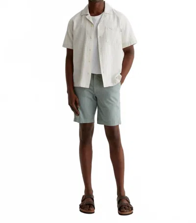 Ag Men's Wanderer Short In Sulfur Matcha Latte In Blue