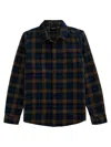 Ag Men's Wayne Plaid Cotton Button-front Work Shirt In Blue