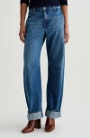 Ag Mercer Cuffed Barrel Jeans In Blue
