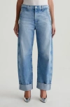 Ag Mercer Cuffed Barrel-leg Jeans In Sunset Blues In Santorini