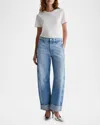 Ag Mercer Cuffed Barrel-leg Jeans In Sunset Blues In Santorini