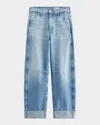Ag Mercer High-rise Barrel Jeans In Santorini In Blue