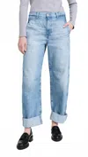 Ag Mercer High-rise Barrel Jeans In Santorini In Blue