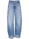 Ag Mercer Cuffed Barrel-leg Jeans In Sunset Blues In Blau