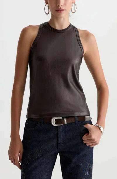 Ag Michelle Racerback Tank In Brown