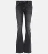 Ag Mid-rise Bootcut Jeans In Grey