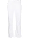 Ag Jodi Mid-rise Cropped Jeans In White