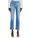 Ag Mid Rise Cropped Straight Leg Jeans In Momento In Momento