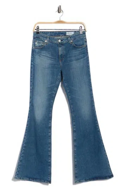 Ag Mid Rise Flare Leg Jeans In Blue