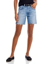 AG MID RISE RAW HEM DENIM SHORTS