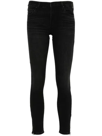 Ag Mid-rise Skinny Jeans In Black