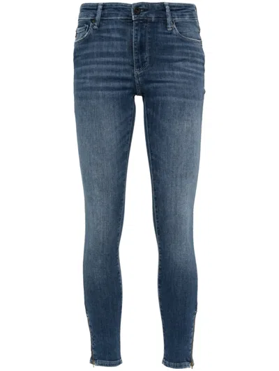 Ag Mid-rise Skinny Jeans In Blue