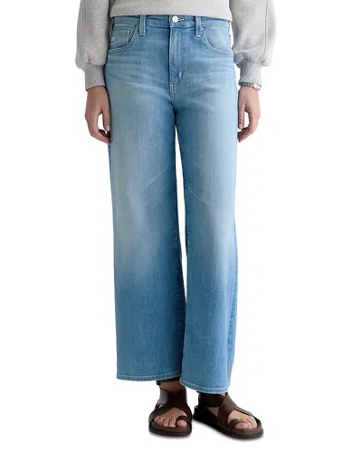 Ag Mid Rise Wide Leg Ankle Jeans In Expedition In Blue