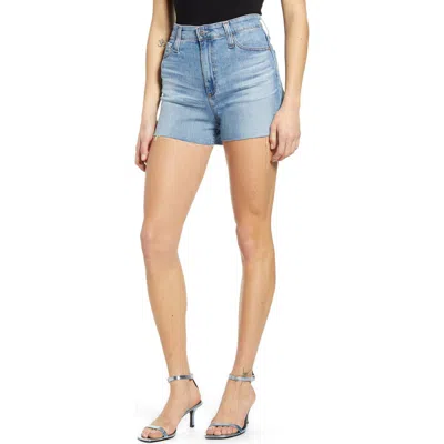 Ag Mikkel High Waist Cutoff Denim Shorts In Blue