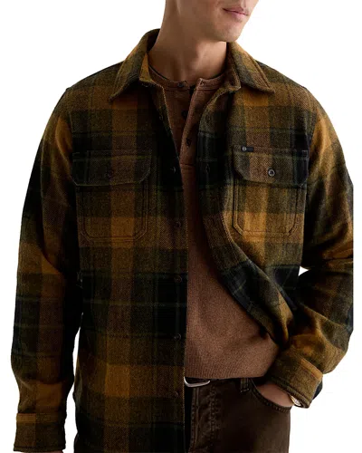 Ag Milland Bronze Beat Relaxed Fit Pocket Utility Shirt In Brown