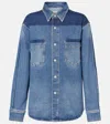 Ag Monaco Patchwork Denim Shirt In La Croisette